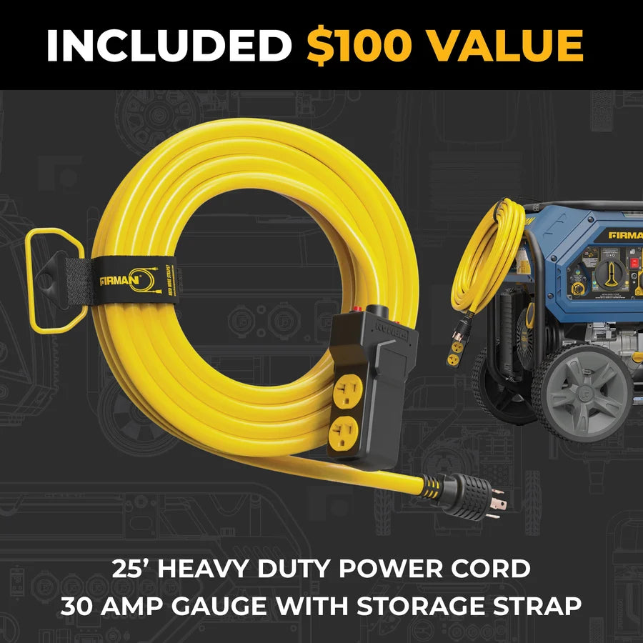 FIRMAN Tri-Fuel Portable Generator with CO Alert Electric Start, 10,000/8,000W, view 3