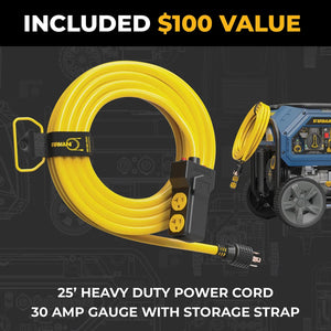 FIRMAN Tri-Fuel Portable Generator with CO Alert Electric Start, 10,000/8,000W, view 3