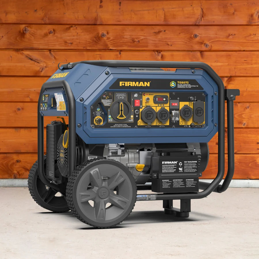 FIRMAN Tri-Fuel Portable Generator with CO Alert Electric Start, 10,000/8,000W, view 12