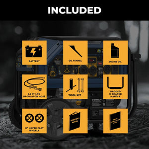 FIRMAN Tri-Fuel Portable Generator with CO Alert Electric Start, 10,000/8,000W, view 6