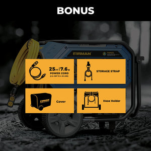 FIRMAN Tri-Fuel Portable Generator with CO Alert Electric Start, 10,000/8,000W, view 7