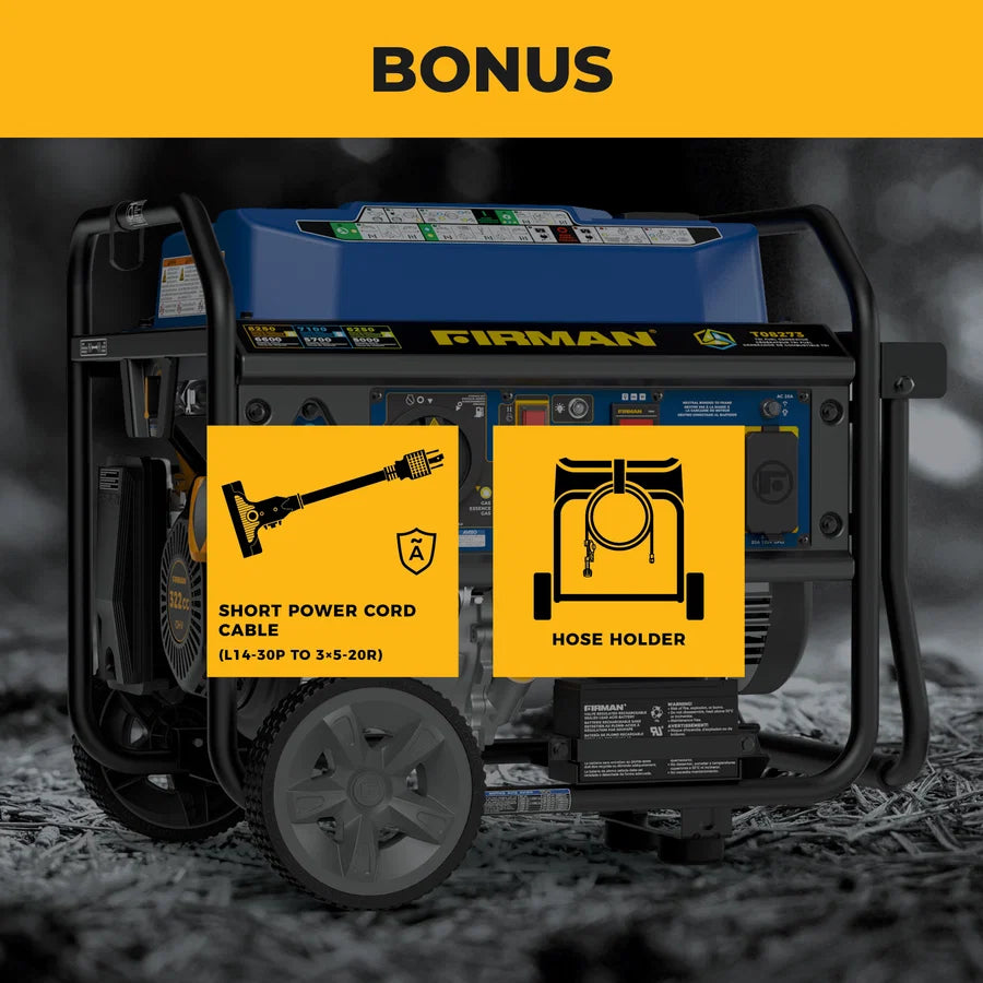 FIRMAN Tri-Fuel Portable Generator with CO Alert, 8,250/6,600W, view 6