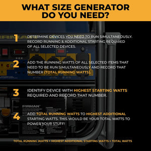 FIRMAN Tri-Fuel Portable Generator Electric Start, 11,600/9,300W, view 3