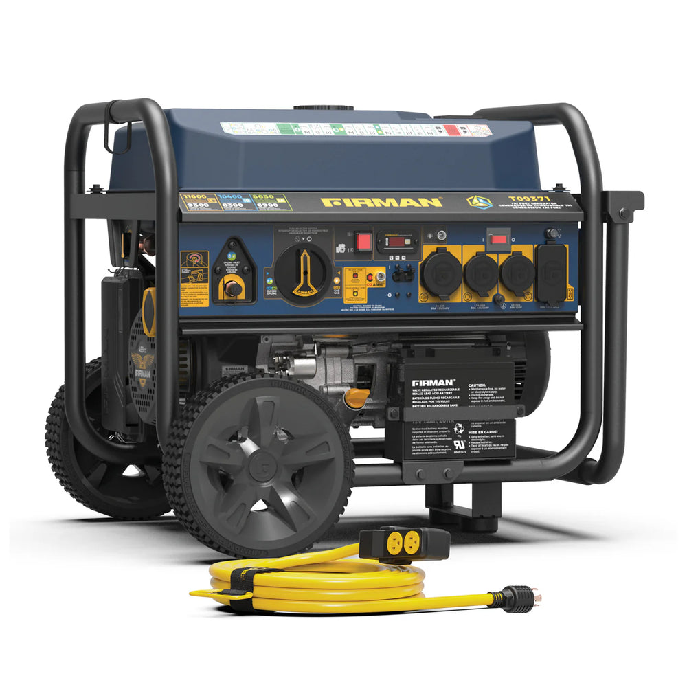 FIRMAN Tri-Fuel Portable Generator Electric Start, 11,600/9,300W