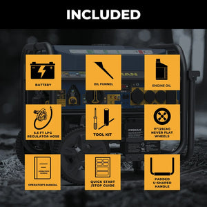 FIRMAN Tri-Fuel Portable Generator Electric Start, 11,600/9,300W, view 11