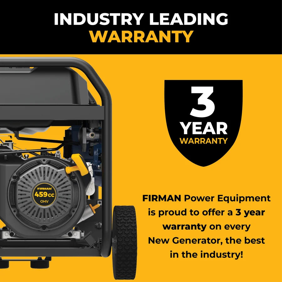 FIRMAN Tri-Fuel Portable Generator with CO Alert Electric Start, 11,600/9,300W, view 6