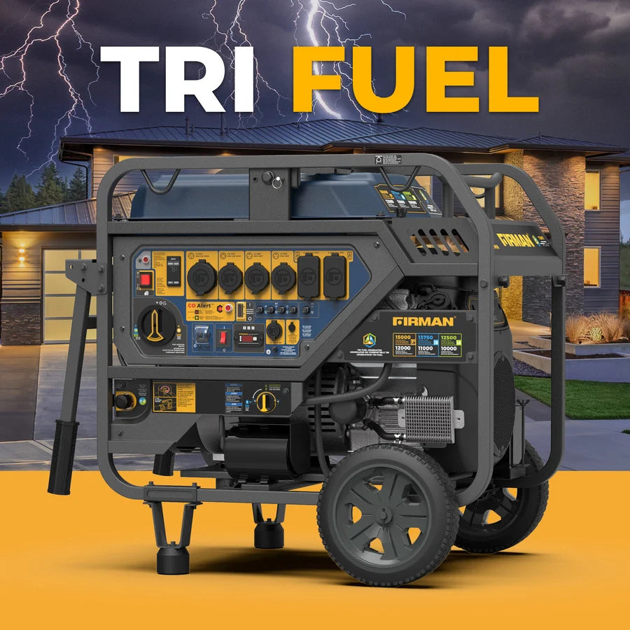 FIRMAN Tri-Fuel Generator Electric Start, 15,000/12,000W, view 9