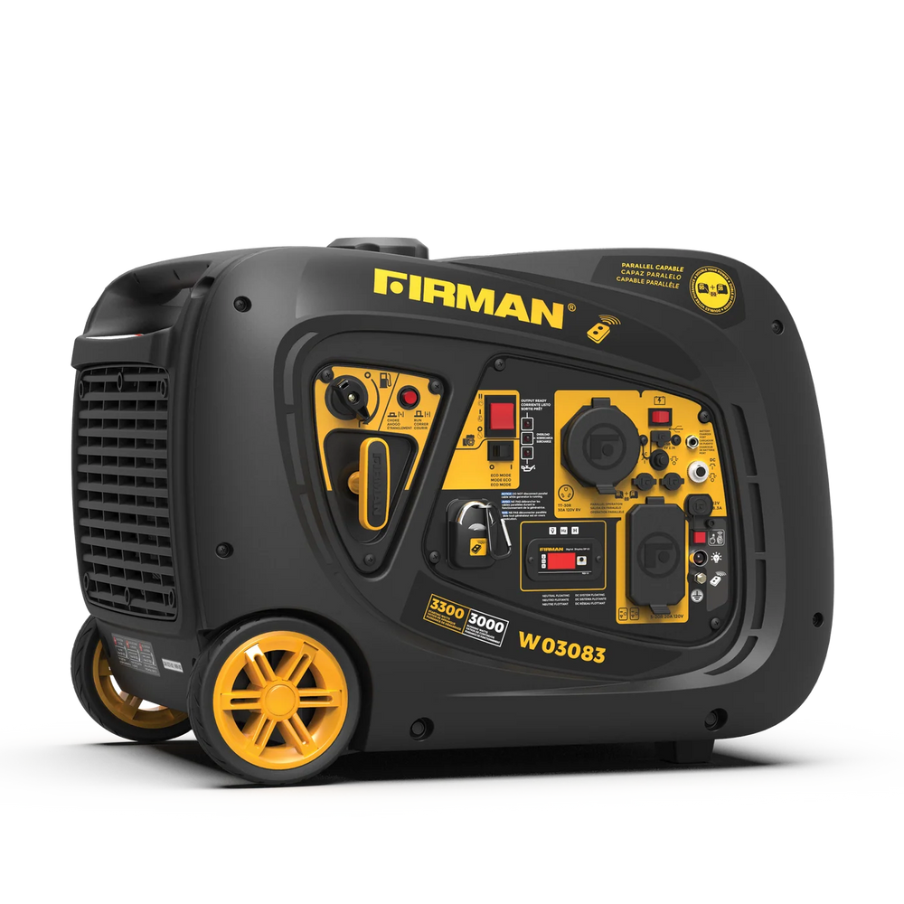 FIRMAN Gas Inverter Portable Generator Remote Start, 3,300/3,000W