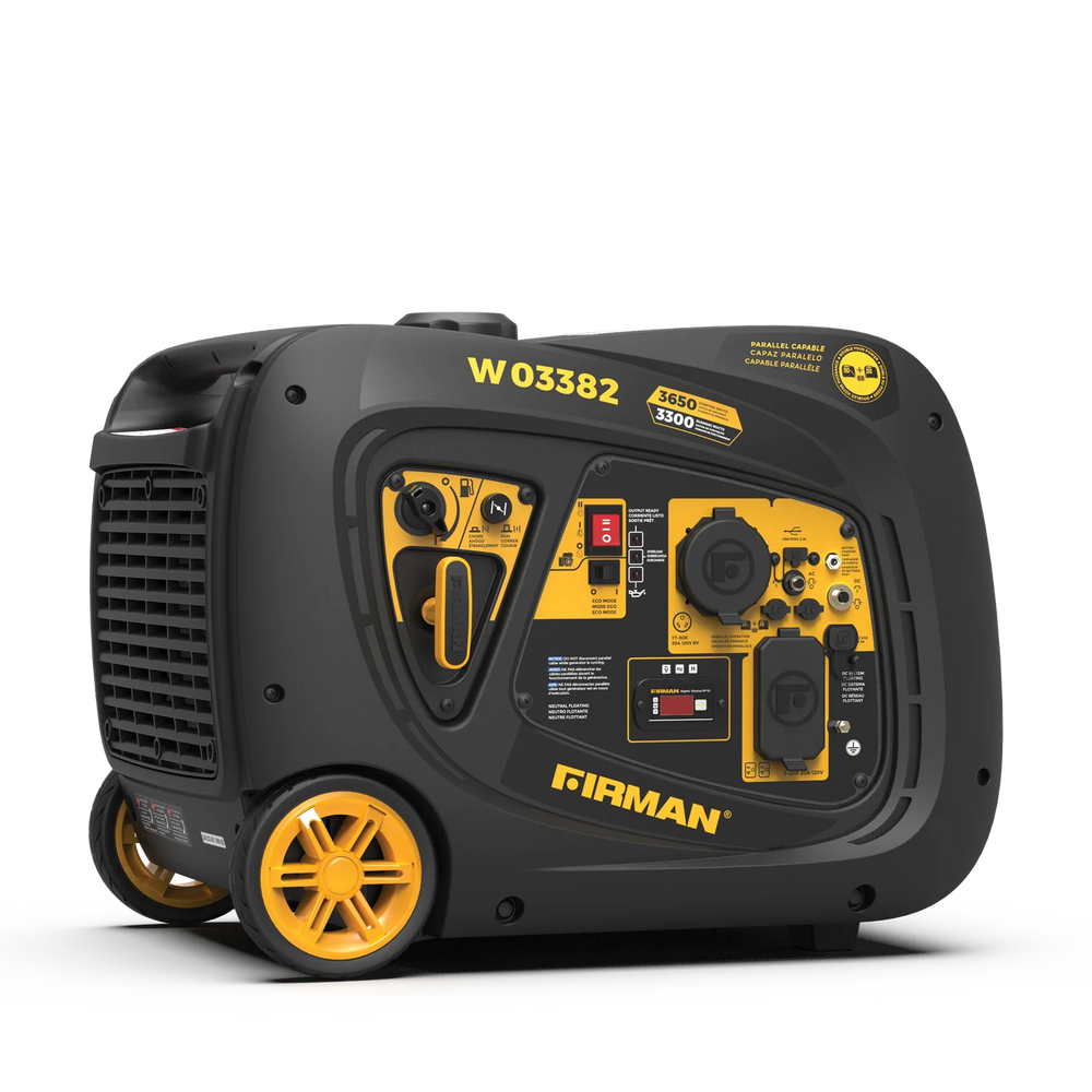 FIRMAN Gas Inverter Portable Generator Electric Start, 3,650/3,300W