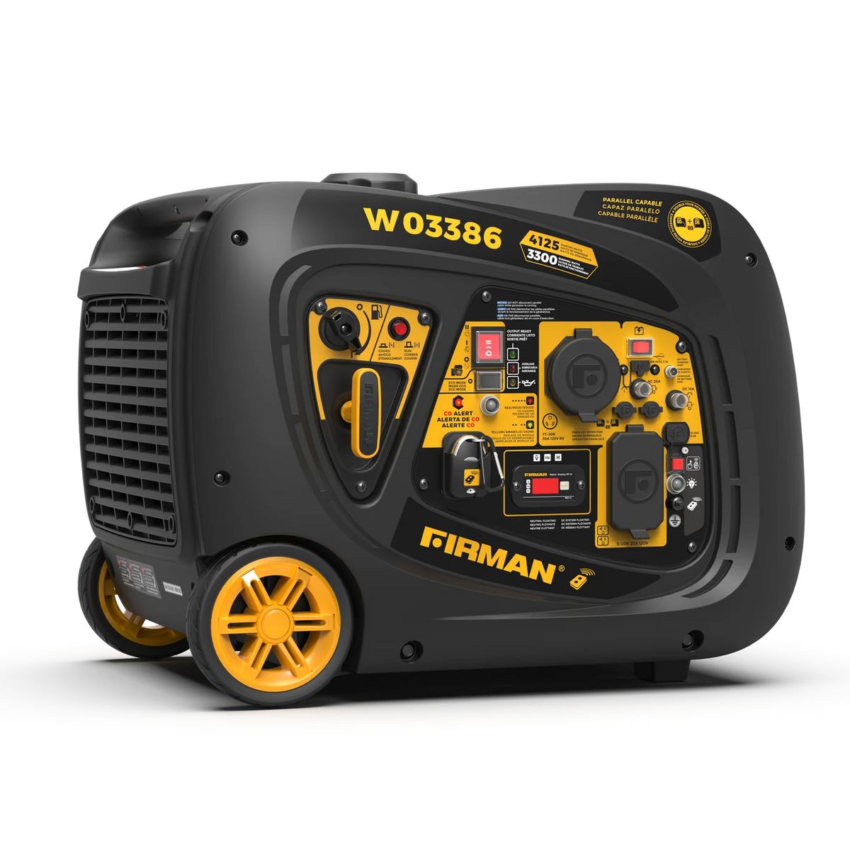 FIRMAN Inverter Portable Generator with CO Alert Remote Start, 4,125/3,300W