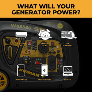 FIRMAN Inverter Portable Generator with CO Alert Remote Start, 4,125/3,300W, view 2