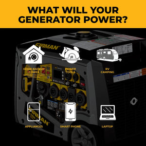 FIRMAN Gas Inverter Portable Generator with CO Alert, 7,850/6,300W 120/240V, view 5