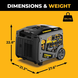 FIRMAN Gas Inverter Portable Generator with CO Alert, 7,850/6,300W 120/240V, view 3