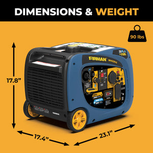 FIRMAN Dual Fuel Generator Electric Start, 3,200/2,900W, view 3