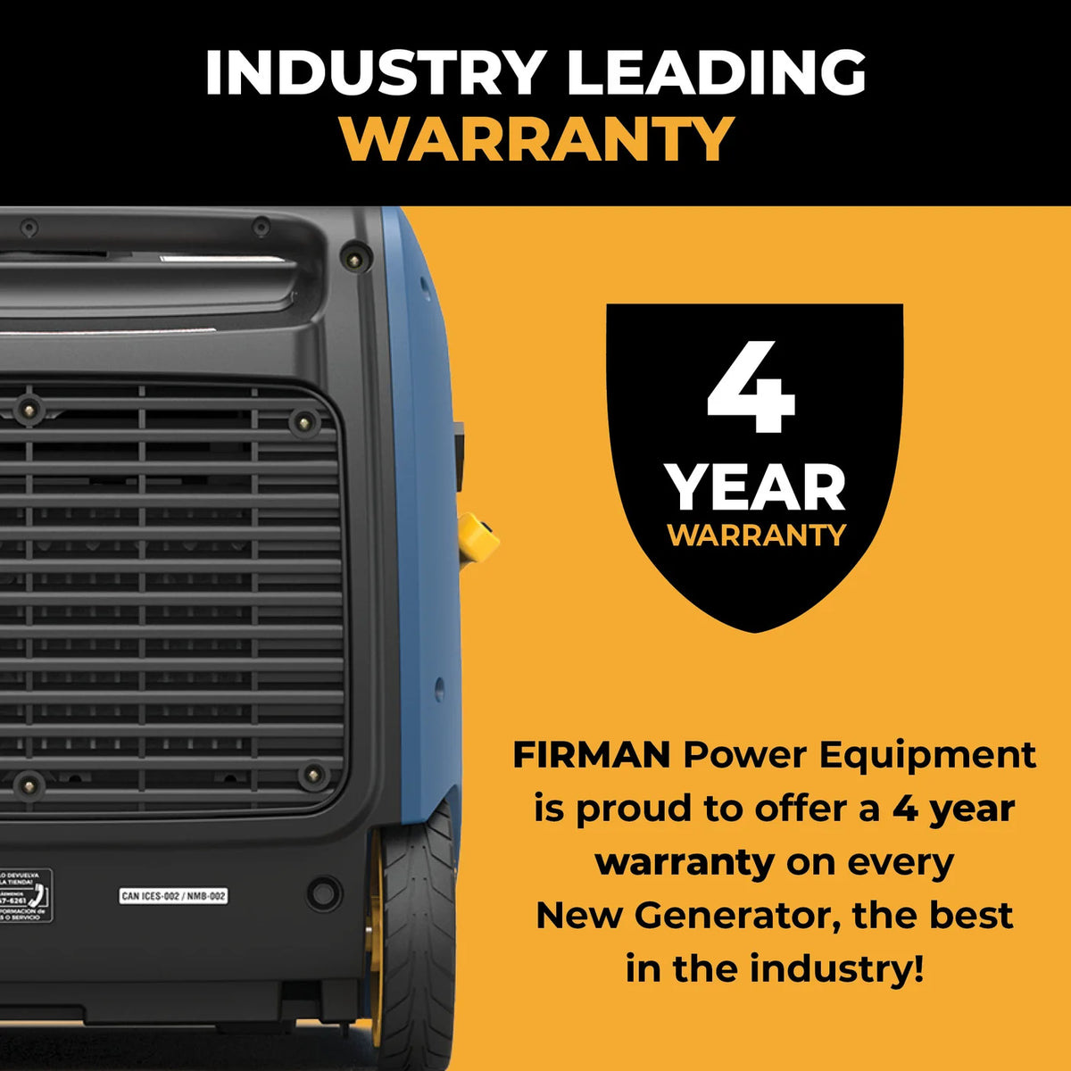 FIRMAN Dual Fuel Inverter Portable Generator with CO Alert Electric Start, 4,125/3,300W, view 7