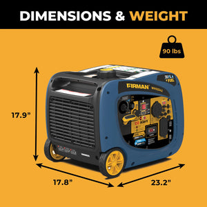 FIRMAN Dual Fuel Inverter Portable Generator with CO Alert Electric Start, 4,125/3,300W, view 11