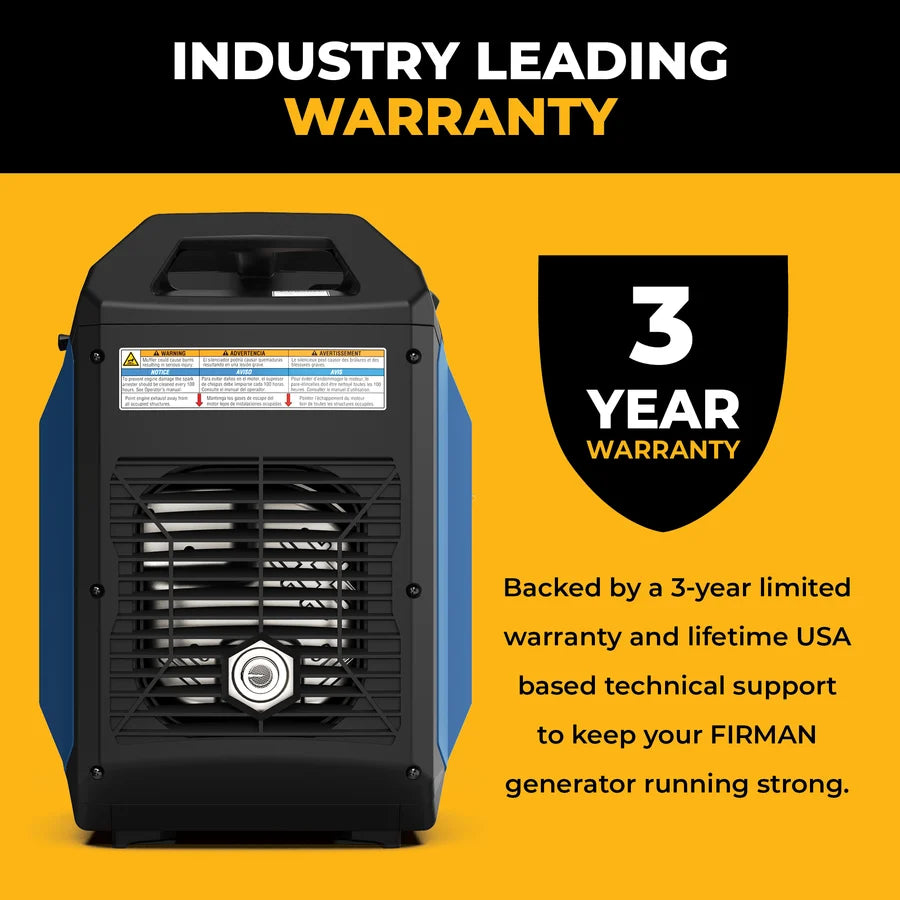 FIRMAN Tri-Fuel Inverter Portable Generator with CO Alert, 4,400/3,500W 120V, view 3