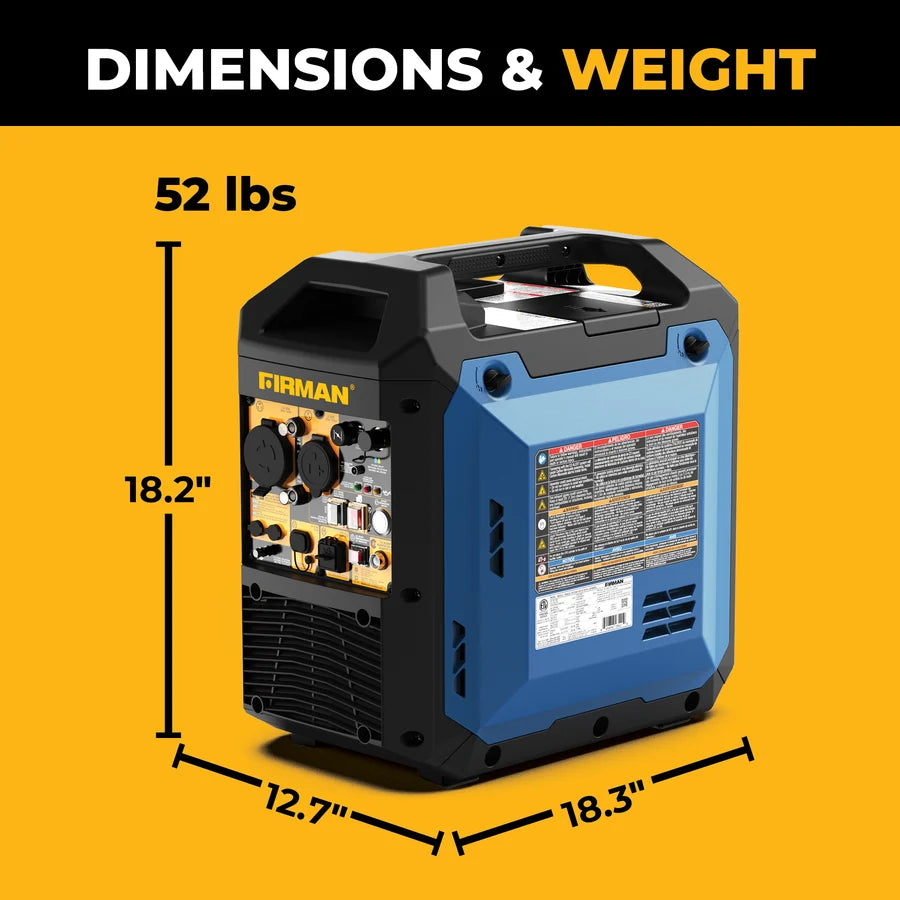FIRMAN Tri-Fuel Inverter Portable Generator with CO Alert, 4,400/3,500W 120V, view 9