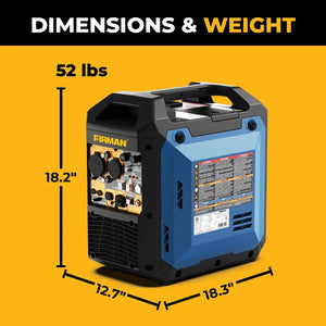 FIRMAN Tri-Fuel Inverter Portable Generator with CO Alert, 4,400/3,500W 120V, view 9