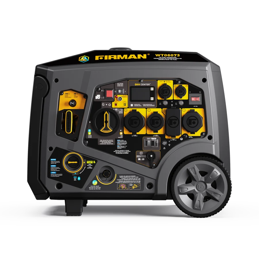 FIRMAN Tri-Fuel Inverter Portable Generator Electric Start with CO Alert, 7,500/6,000W, view 7