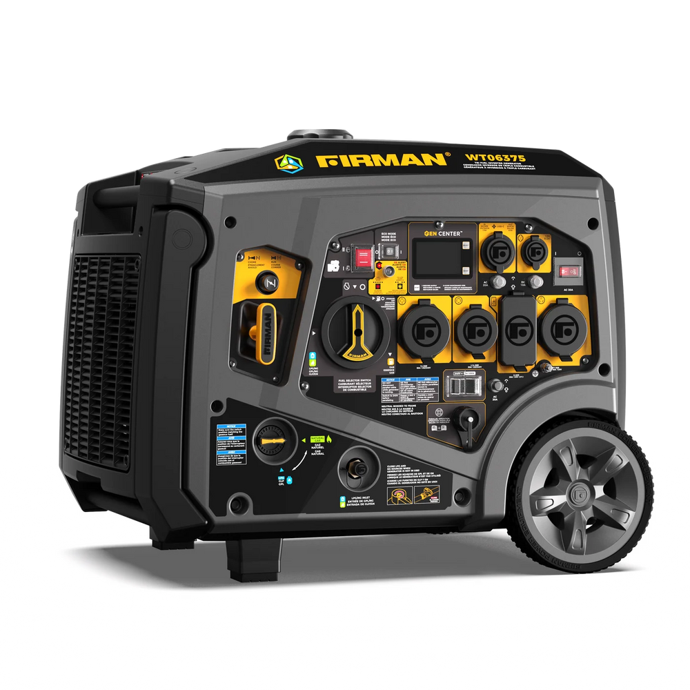 FIRMAN Tri-Fuel Inverter Portable Generator with CO Alert, 7,850/6,300W 120/240V