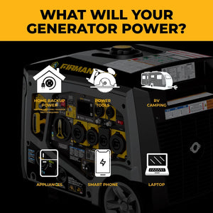 FIRMAN Tri-Fuel Inverter Portable Generator with CO Alert, 7,850/6,300W 120/240V, view 4