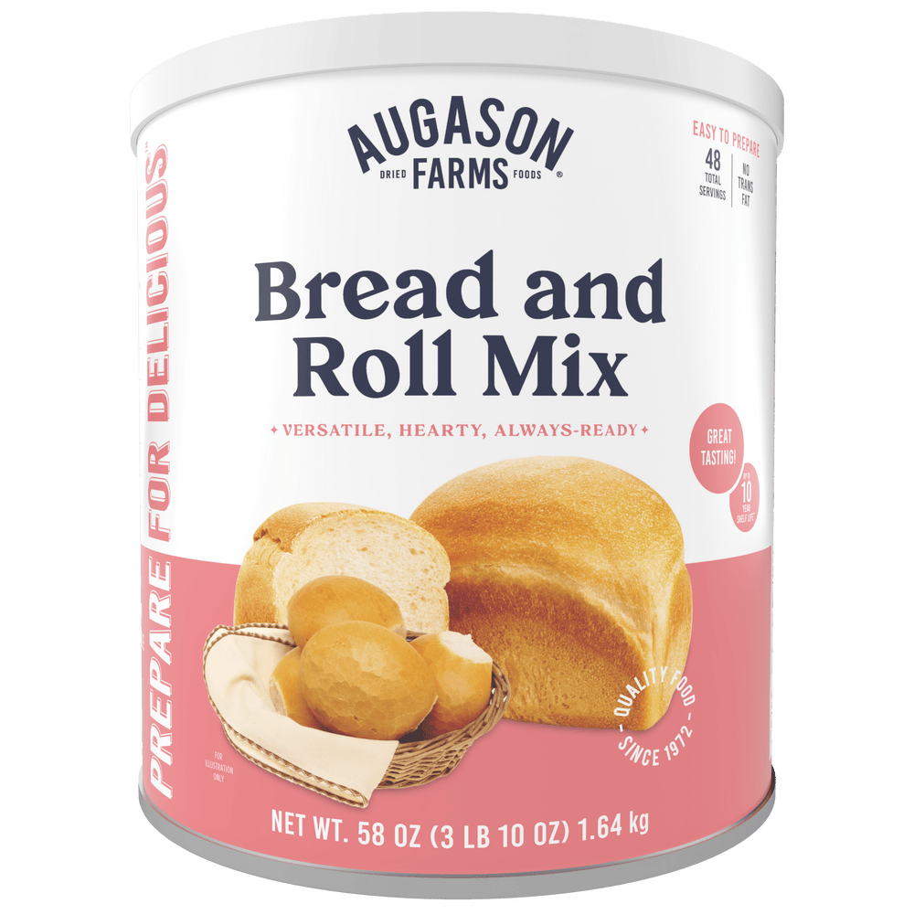 Augason Farms Bread and Roll Mix Can, 48 Servings