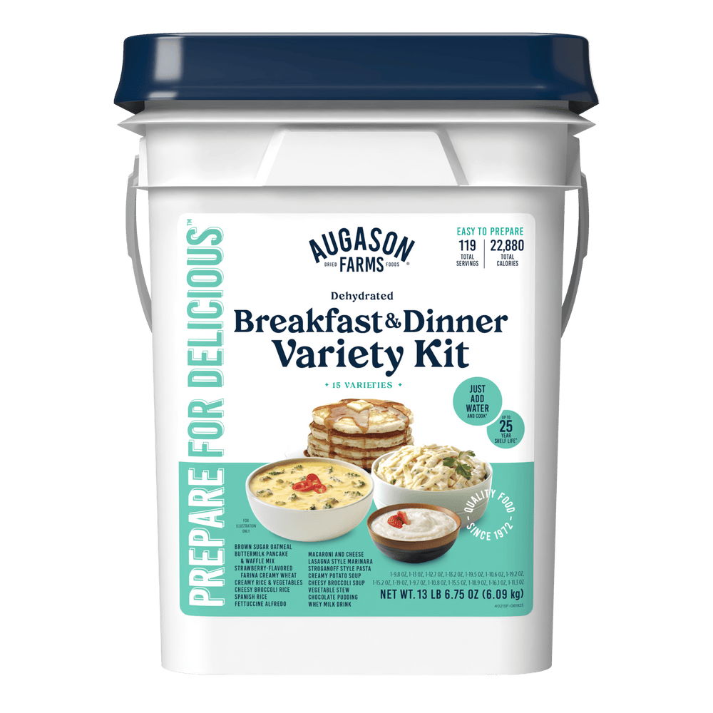 Augason Farms Breakfast and Dinner Variety Kit - 119 Servings