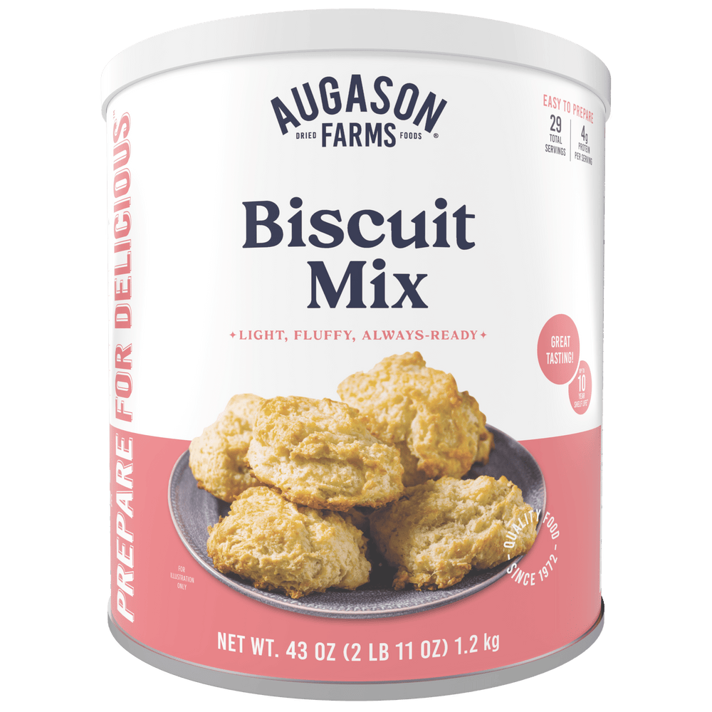 Augason Farms Buttermilk Biscuit Mix Can, 29 Servings