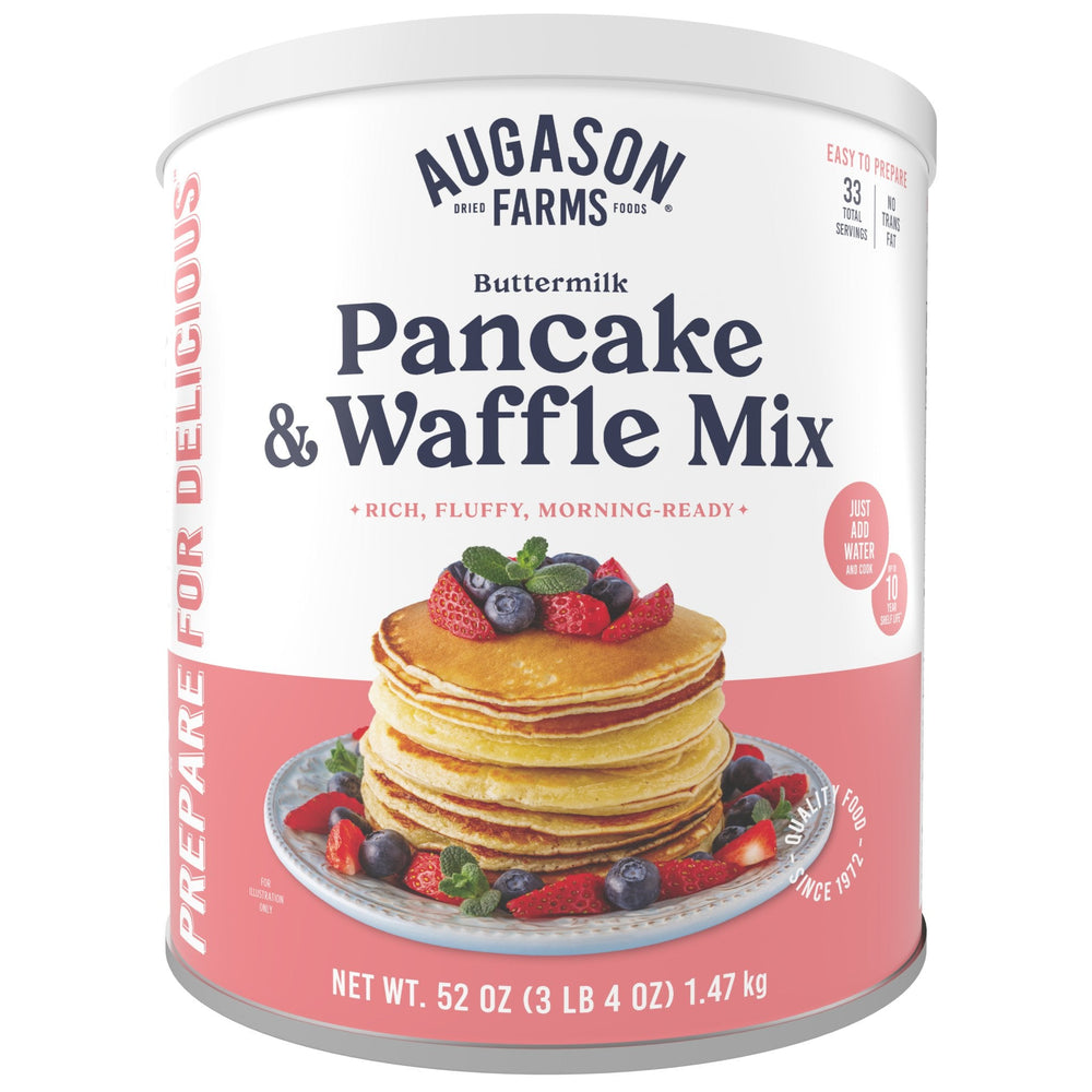 Augason Farms Buttermilk Pancake & Waffle Mix Can - 33 Servings