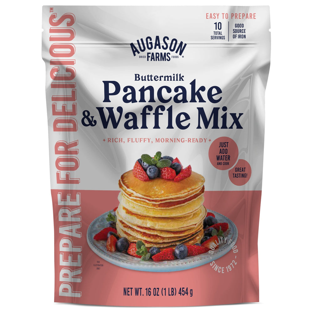 Augason Farms Buttermilk Pancake & Waffle Mix Pouch - 10 Servings