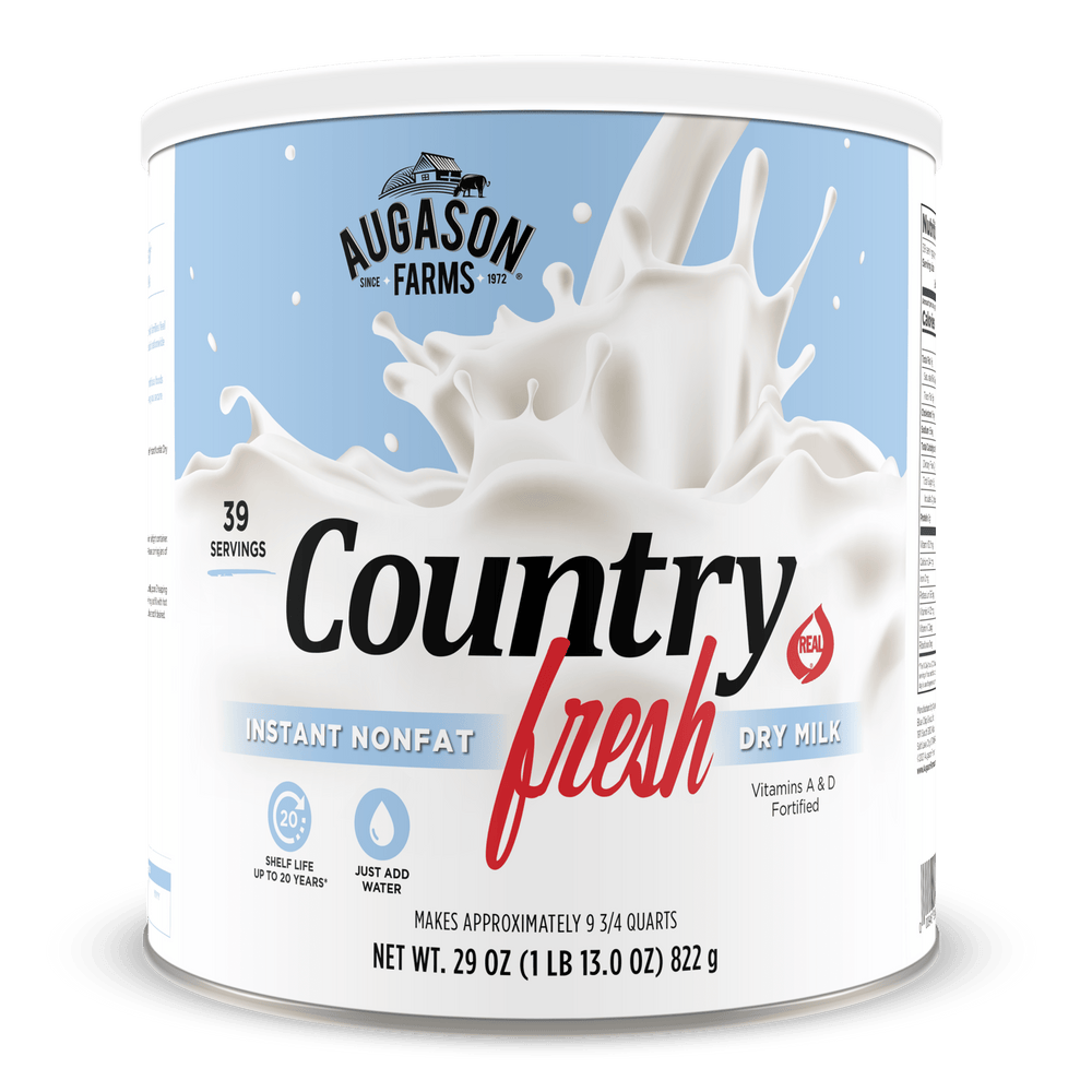 Augason Farms Country Fresh Instant Nonfat Dry Milk Can, 39 Servings