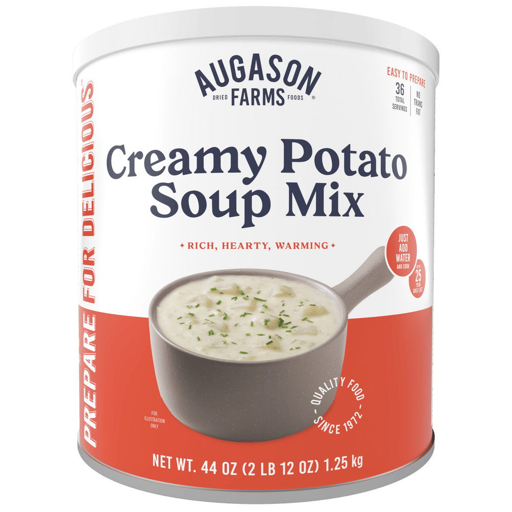 Augason Farms Creamy Potato Soup Mix Can, 36 Servings
