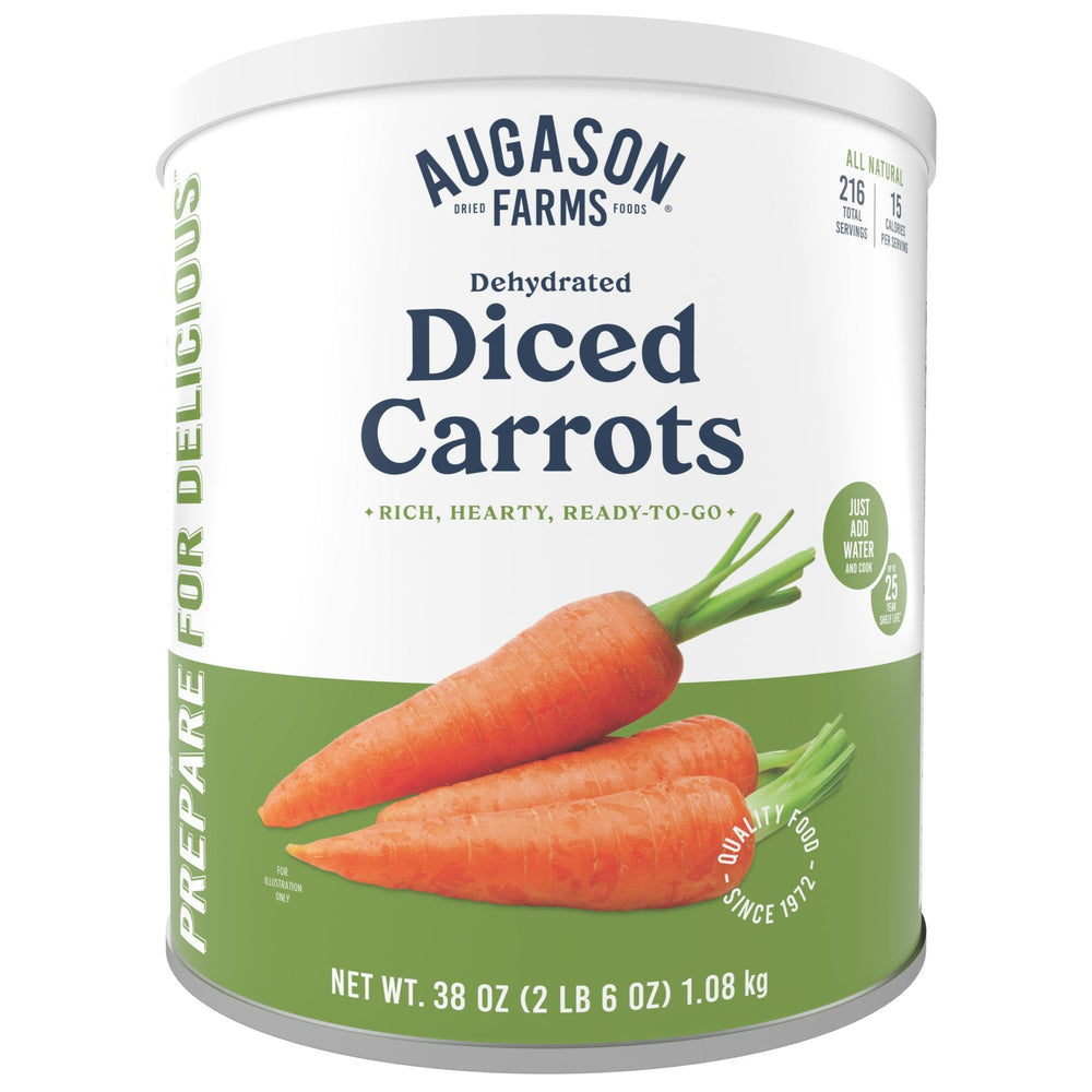 Augason Farms Dehydrated Diced Carrots Can - 216 Servings