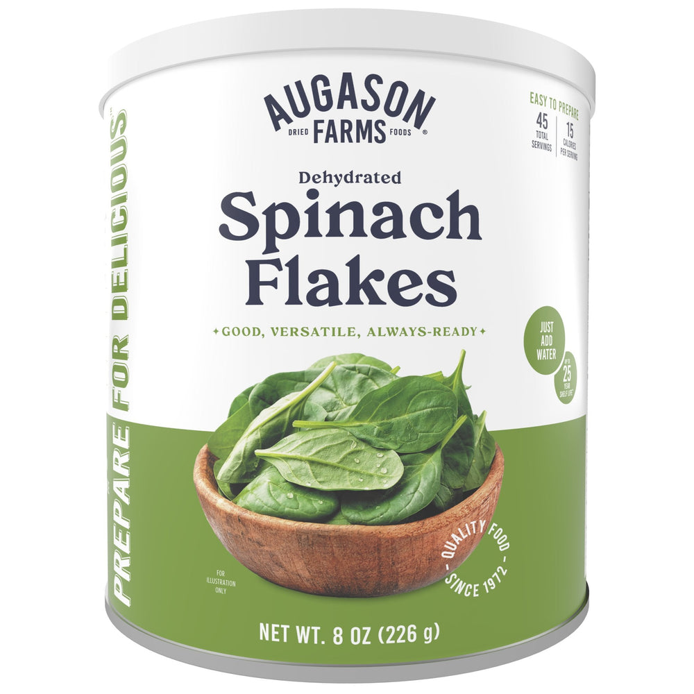 Augason Farms Dehydrated Spinach Flakes Can - 45 Servings
