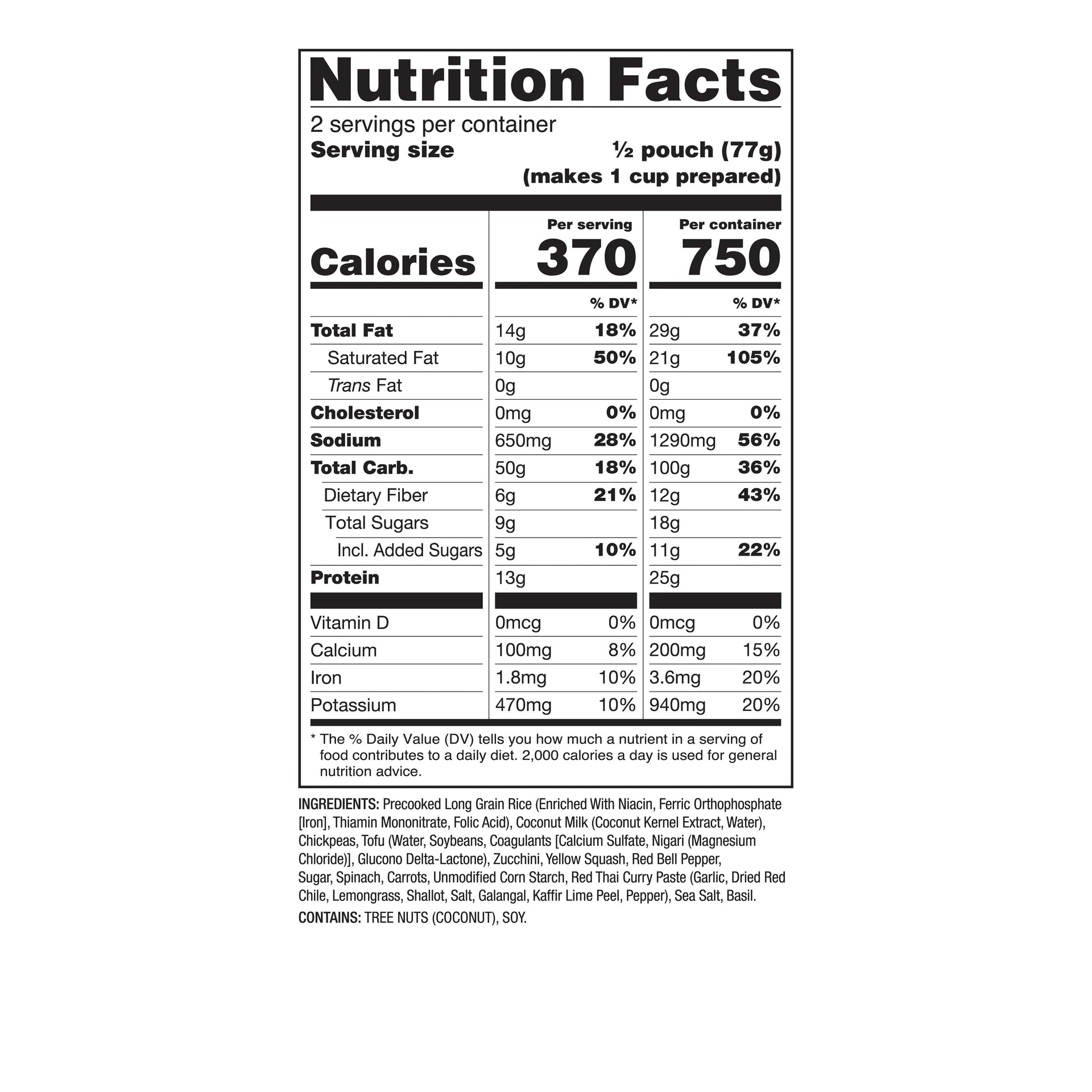 ReadyWise PRO Meal – Thai Coconut Curry (6 Count)