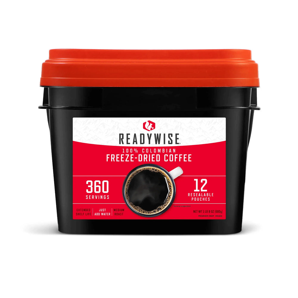ReadyWise Freeze-Dried Coffee Bucket – 360 Servings