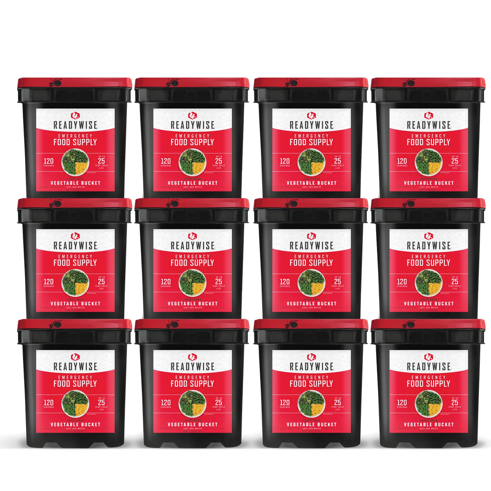 ReadyWise Freeze-Dried Vegetable Bucket – 1,440 Servings