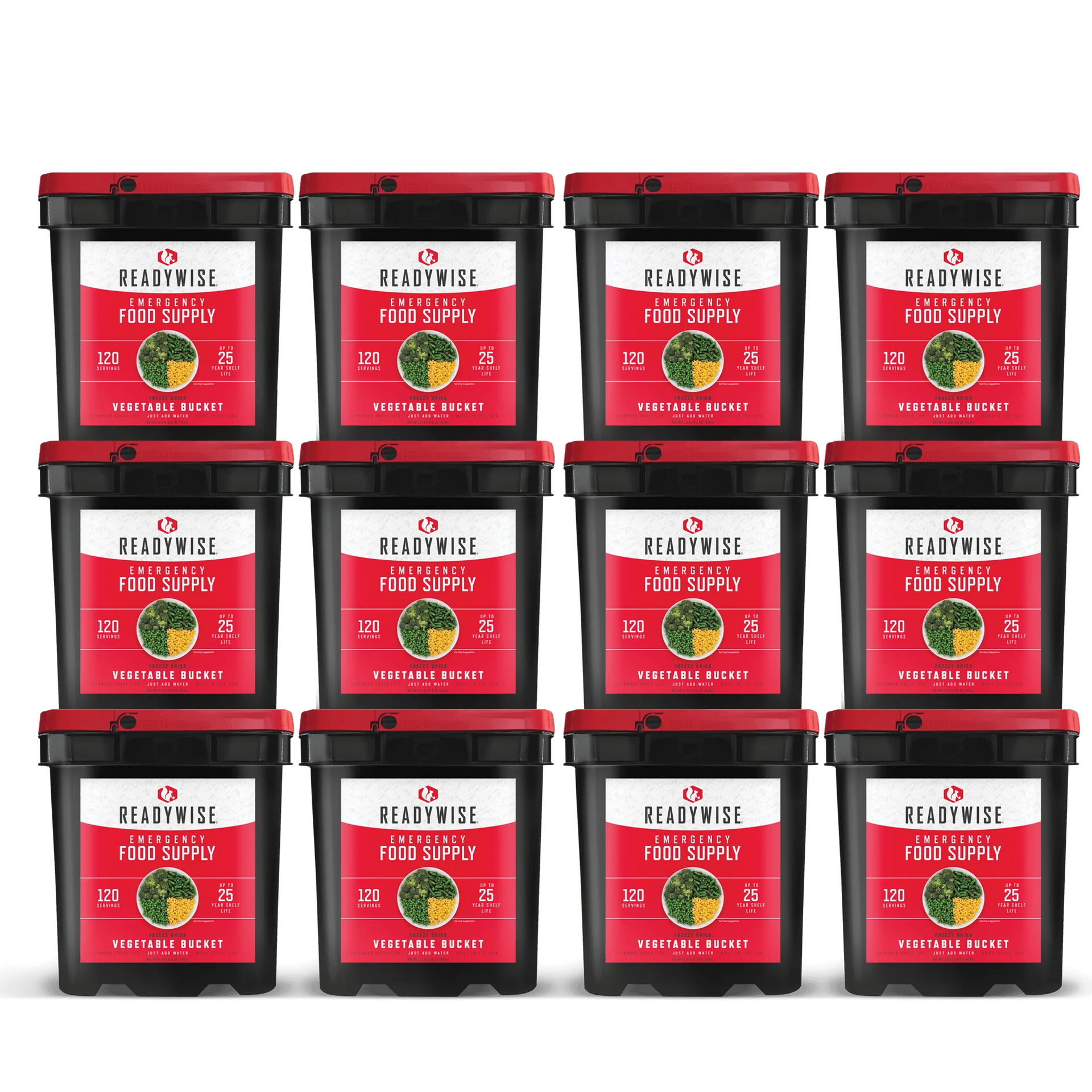 ReadyWise Freeze-Dried Vegetable Bucket – 1,440 Servings