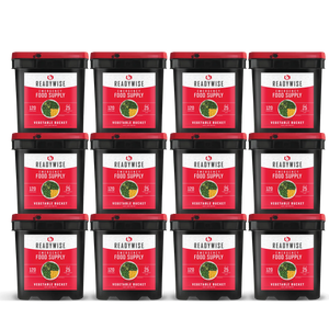 ReadyWise Freeze-Dried Vegetable Bucket – 1,440 Servings