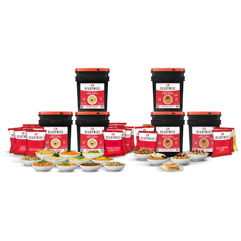 ReadyWise 8-Month 1-Person Emergency Food Supply Kit– 720 Servings