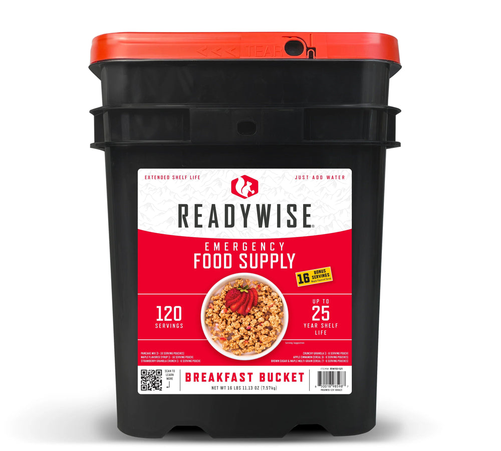 ReadyWise Breakfast Only Grab-and-Go Bucket – 120 Servings