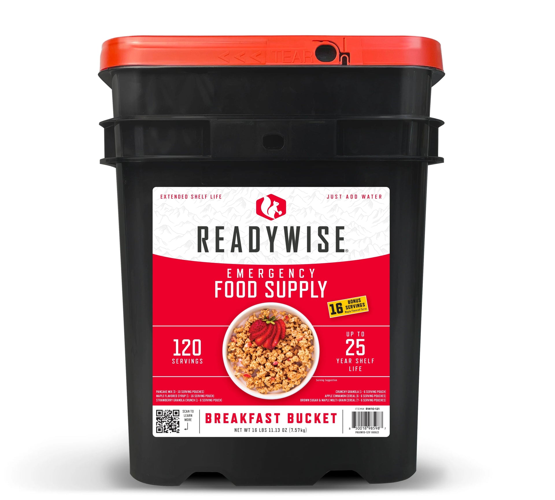 ReadyWise Breakfast Only Grab-and-Go Bucket – 120 Servings