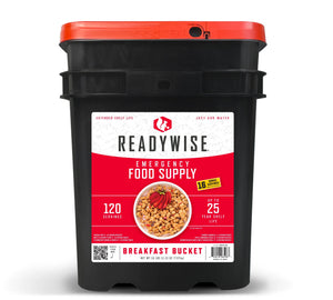 ReadyWise Breakfast Only Grab-and-Go Bucket – 120 Servings
