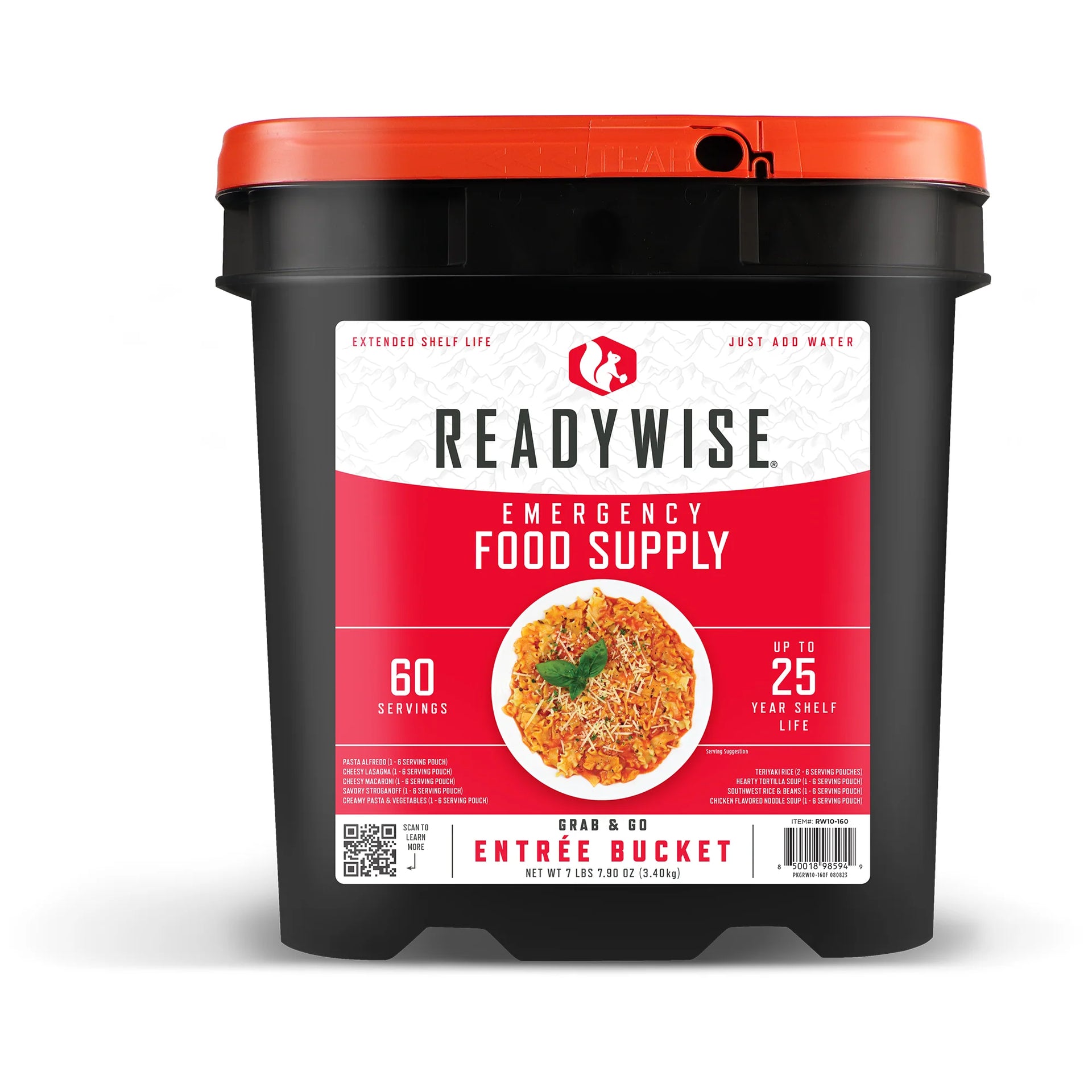ReadyWise Entrée Only Grab-and-Go Food Kit – 60 Servings