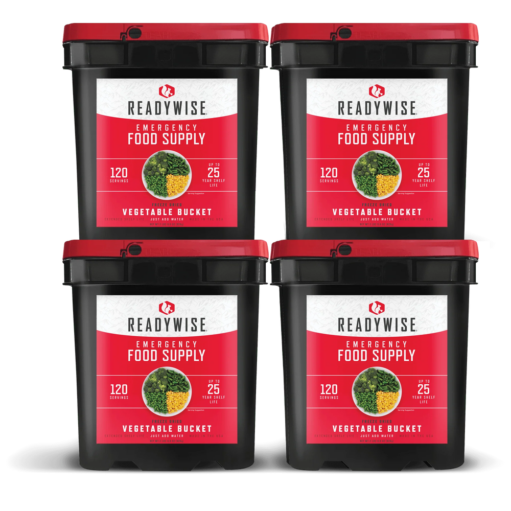 ReadyWise Freeze-Dried Vegetable Bucket – 480 Servings