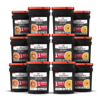 ReadyWise 6 Month Emergency Food Supply – 12 Bucket Bundle
