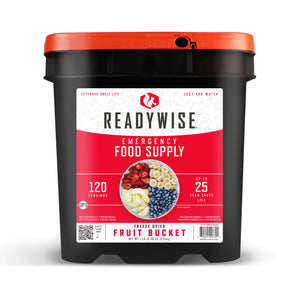 ReadyWise Freeze-Dried Fruit Bucket – 120 Servings