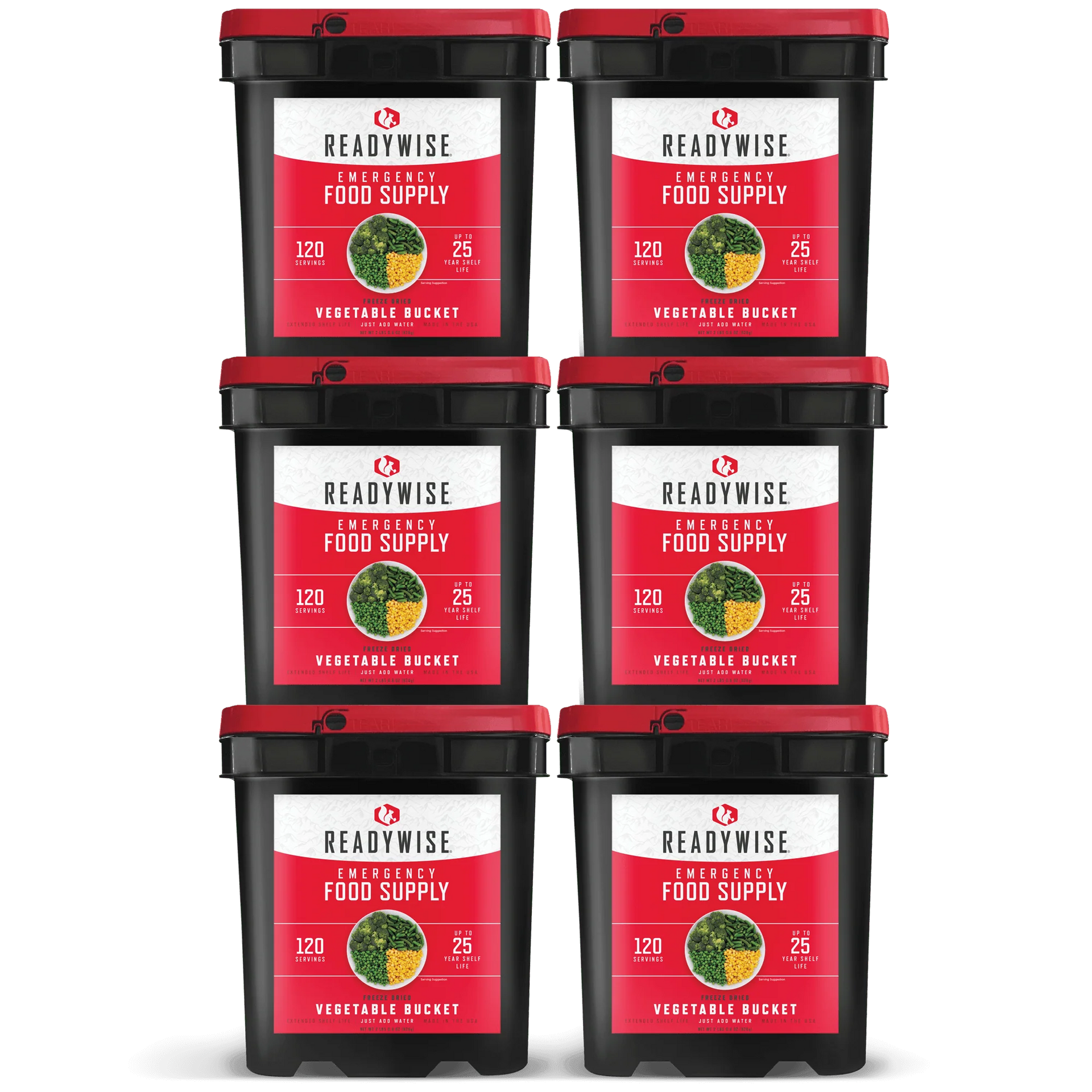 ReadyWise Freeze-Dried Vegetable Bucket – 720 Servings