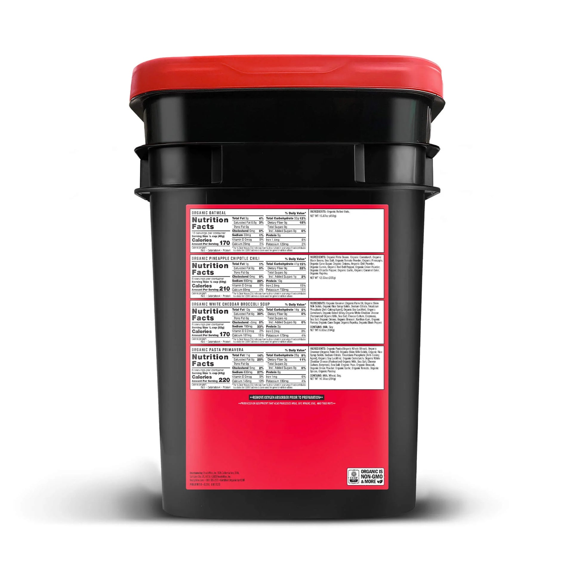 ReadyWise Organic Bucket – 90 Servings